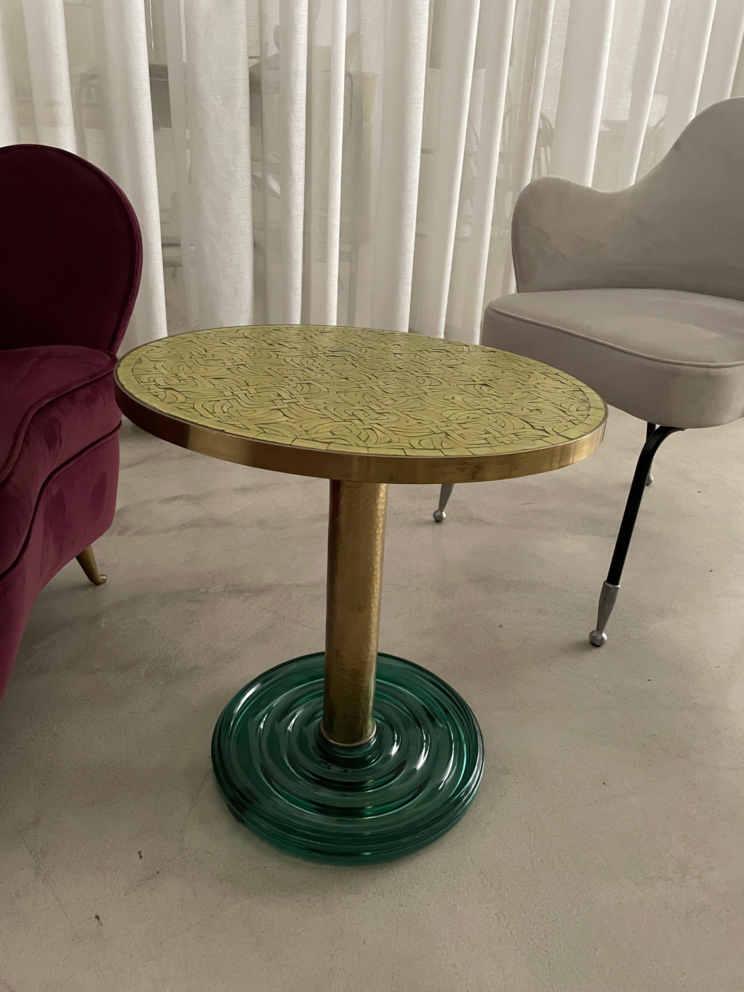 Brass Guéridon Side Table, Confinement Collection by JAS 2