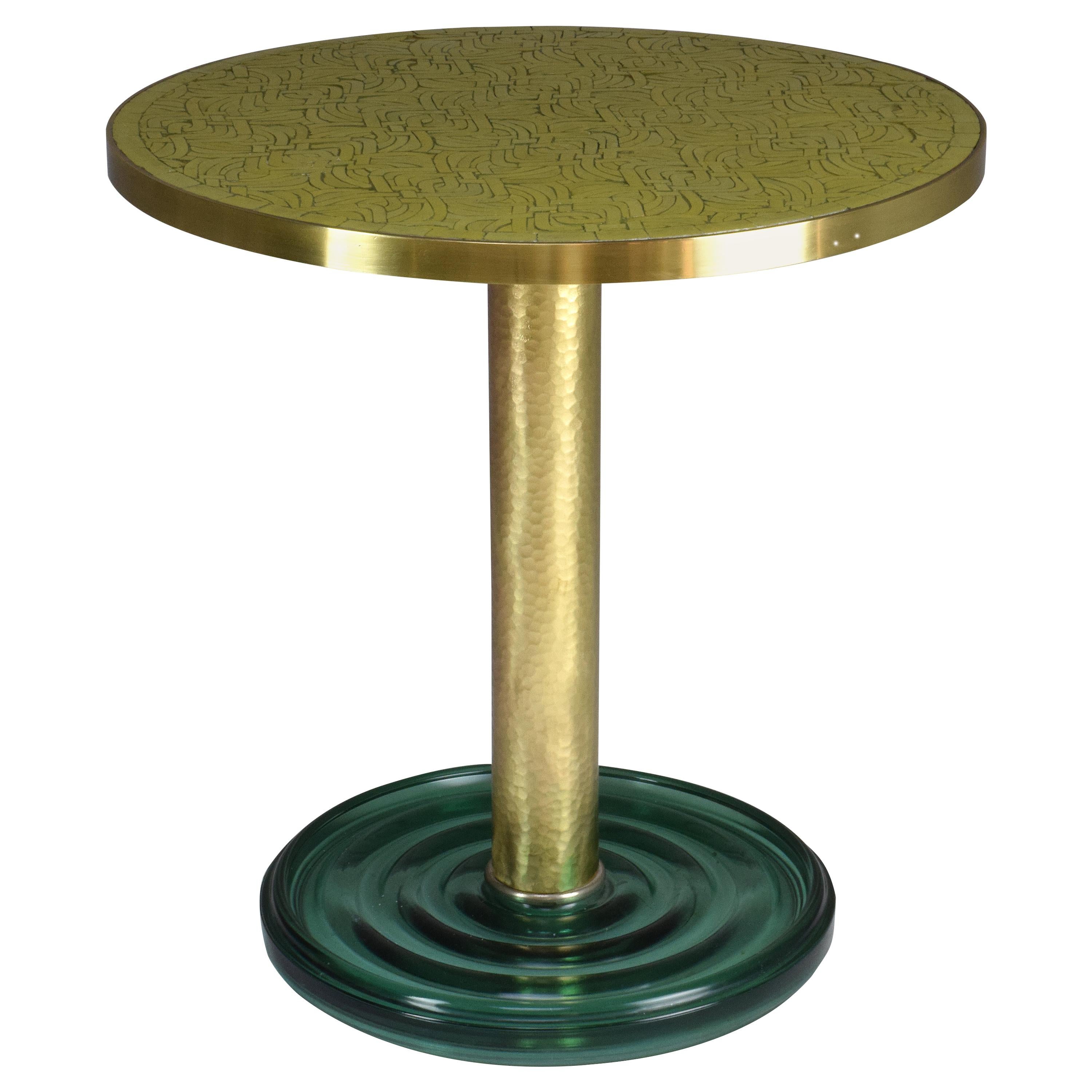 Brass Guéridon Side Table, Confinement Collection by JAS