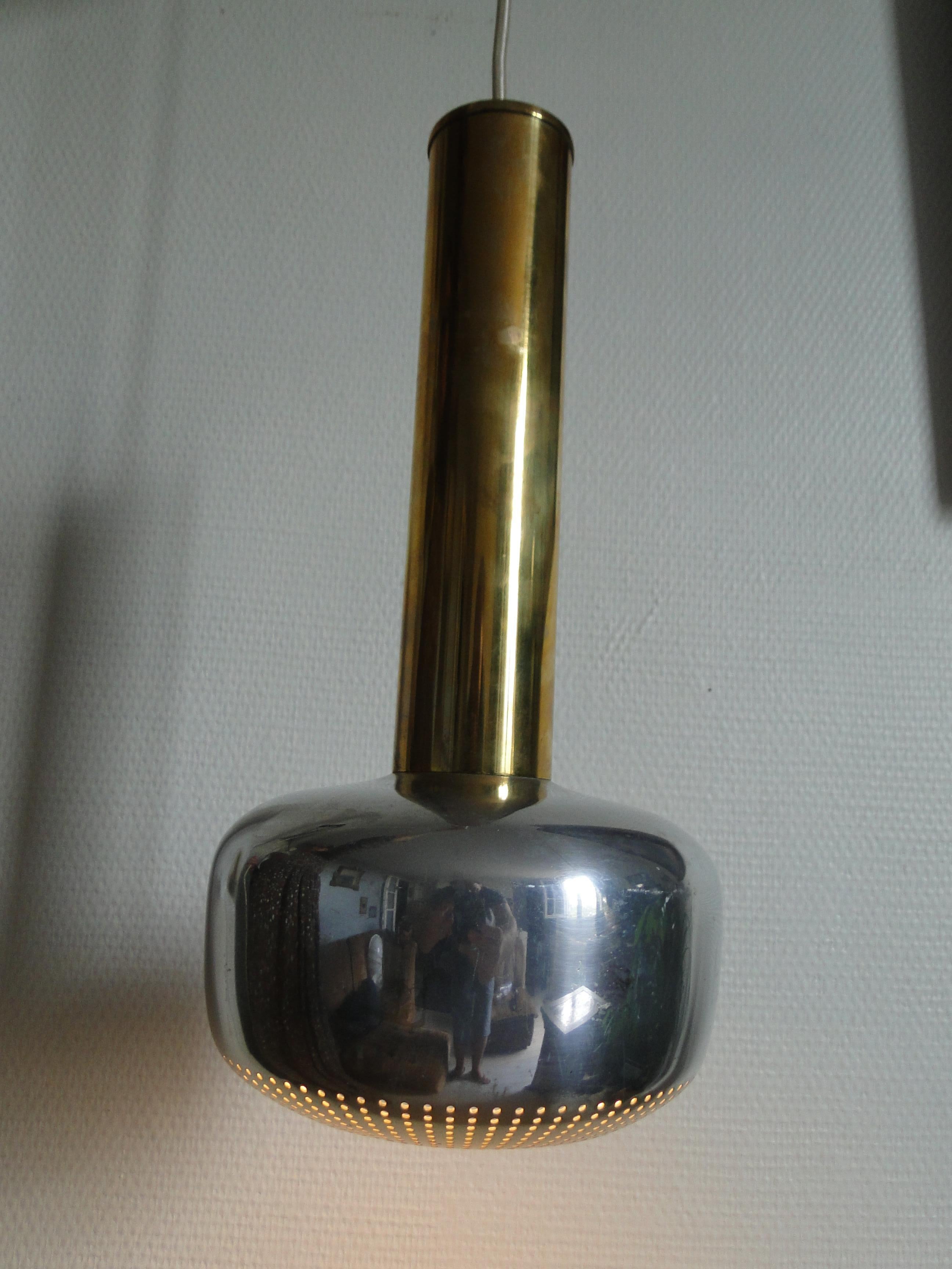 Vilhelm Lauritzen Brass Guldpendel Lamp Pendant for Louis Poulsen  In Fair Condition In Lège Cap Ferret, FR
