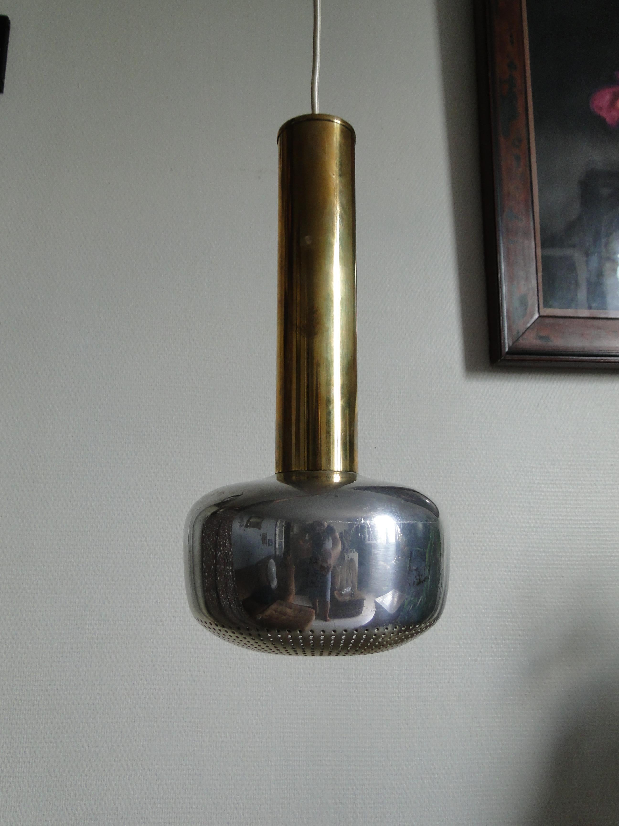 Vilhelm Lauritzen Brass Guldpendel Lamp Pendant for Louis Poulsen  2