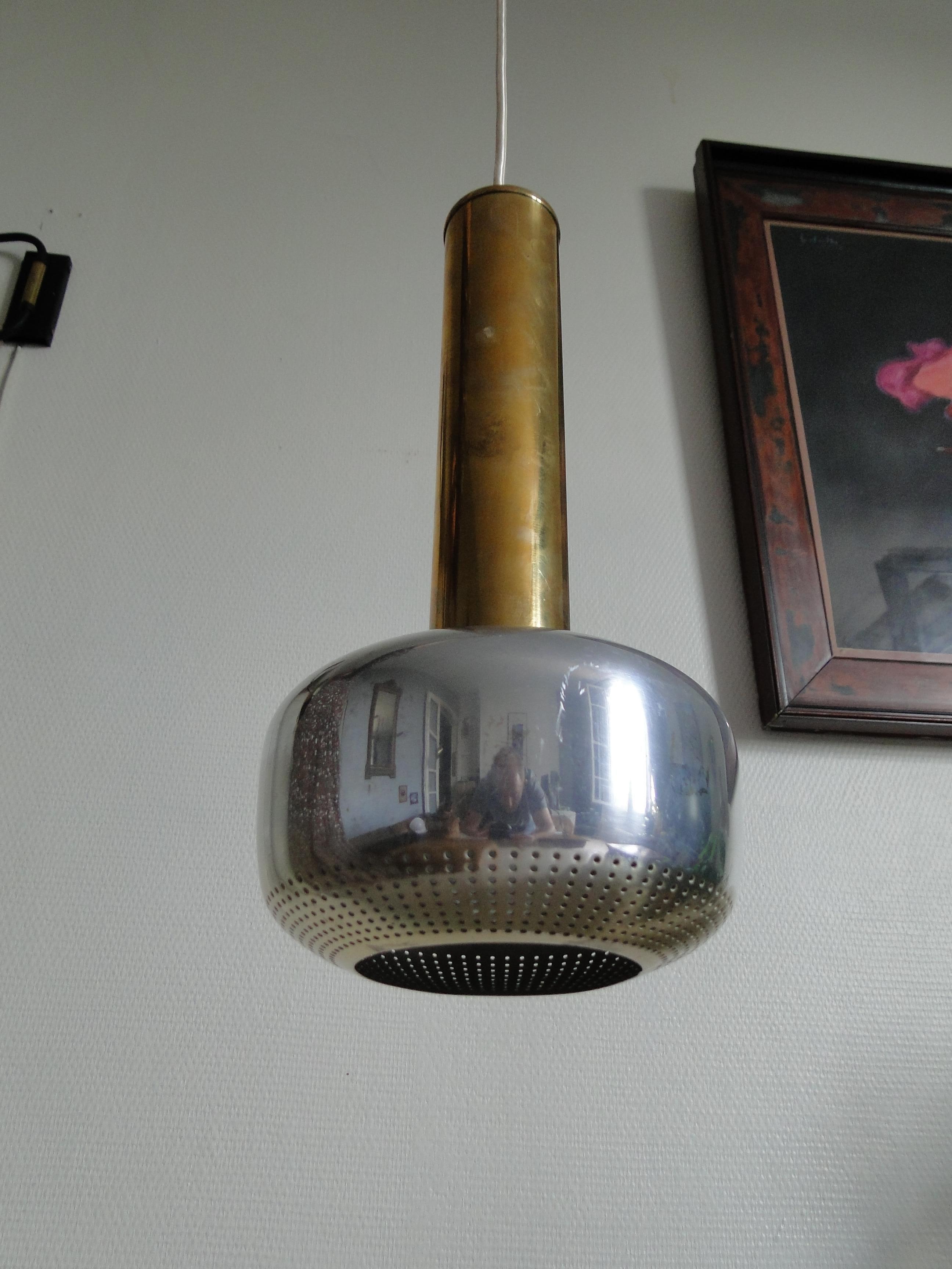 Vilhelm Lauritzen Brass Guldpendel Lamp Pendant for Louis Poulsen  3