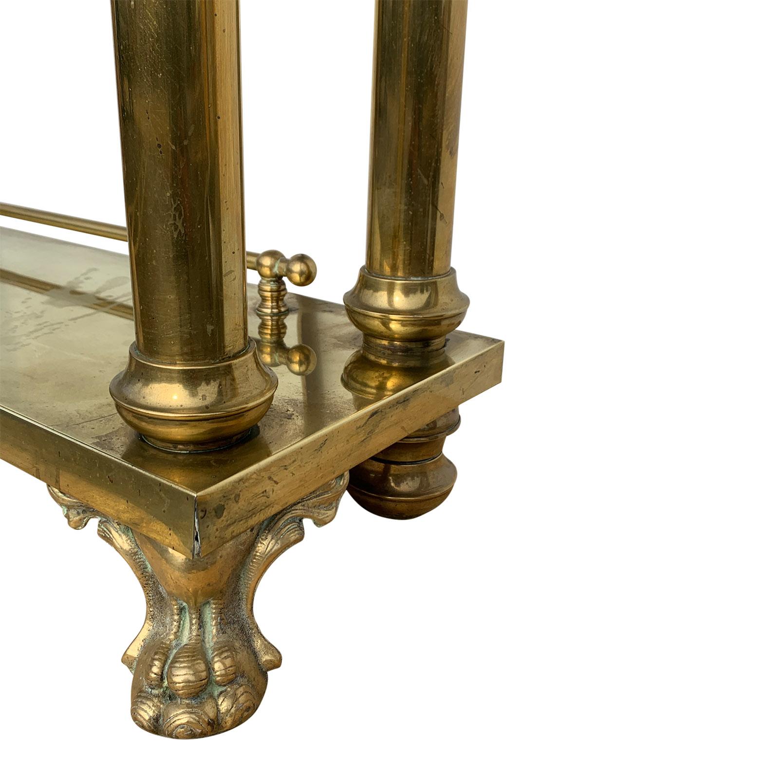 Brass Hall Tree Console Table / Mirror 6