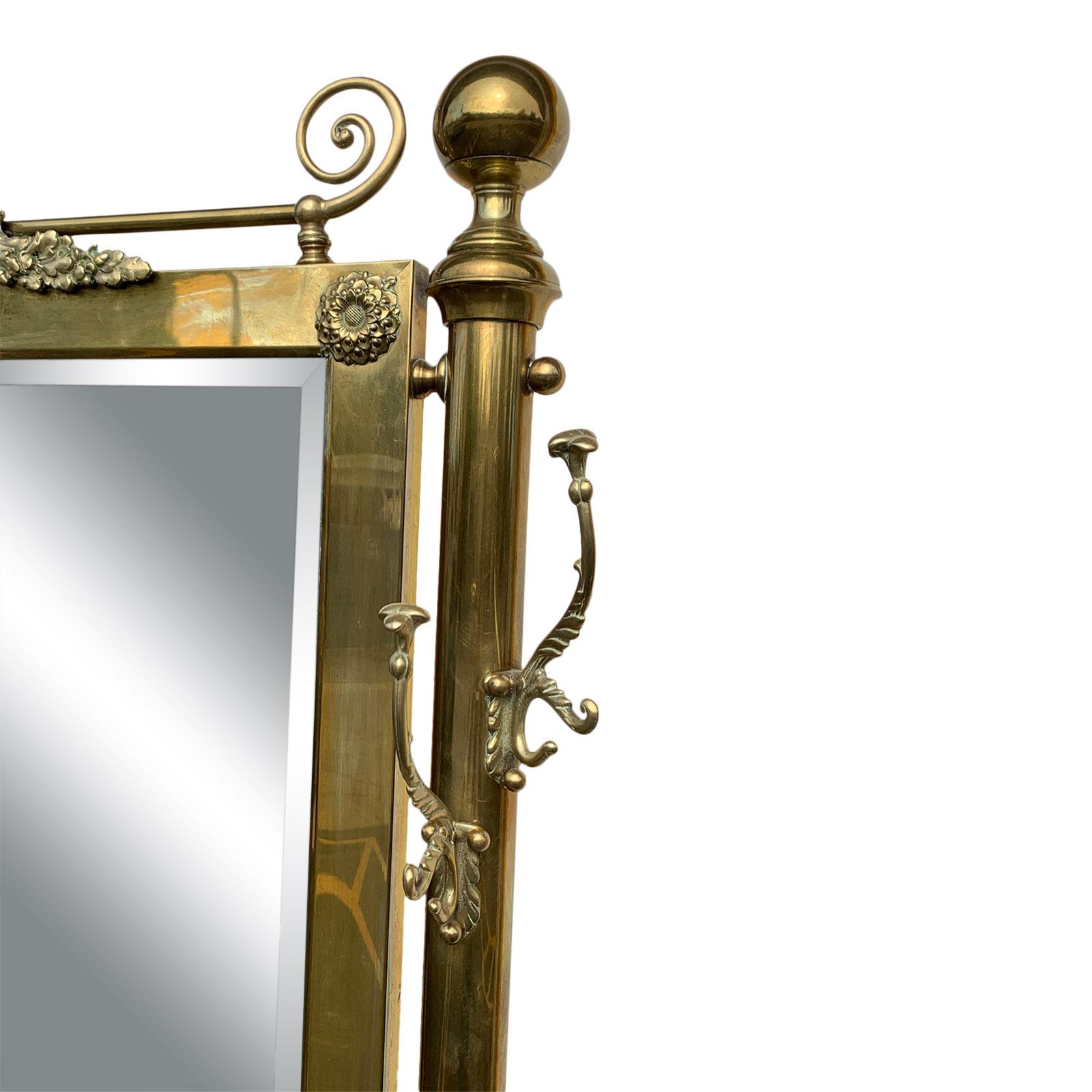 Brass Hall Tree Console Table / Mirror 1