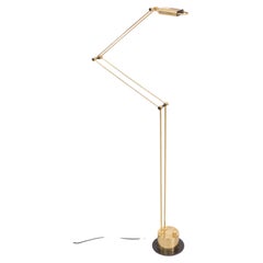 Vintage Brass Halogen Floor Lamp, Germany, 1980s