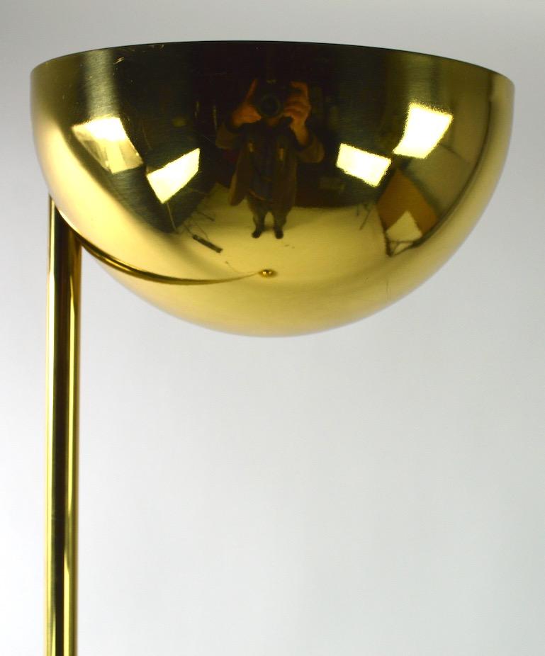 Brass Halogen Uplight Torchère In Good Condition In New York, NY