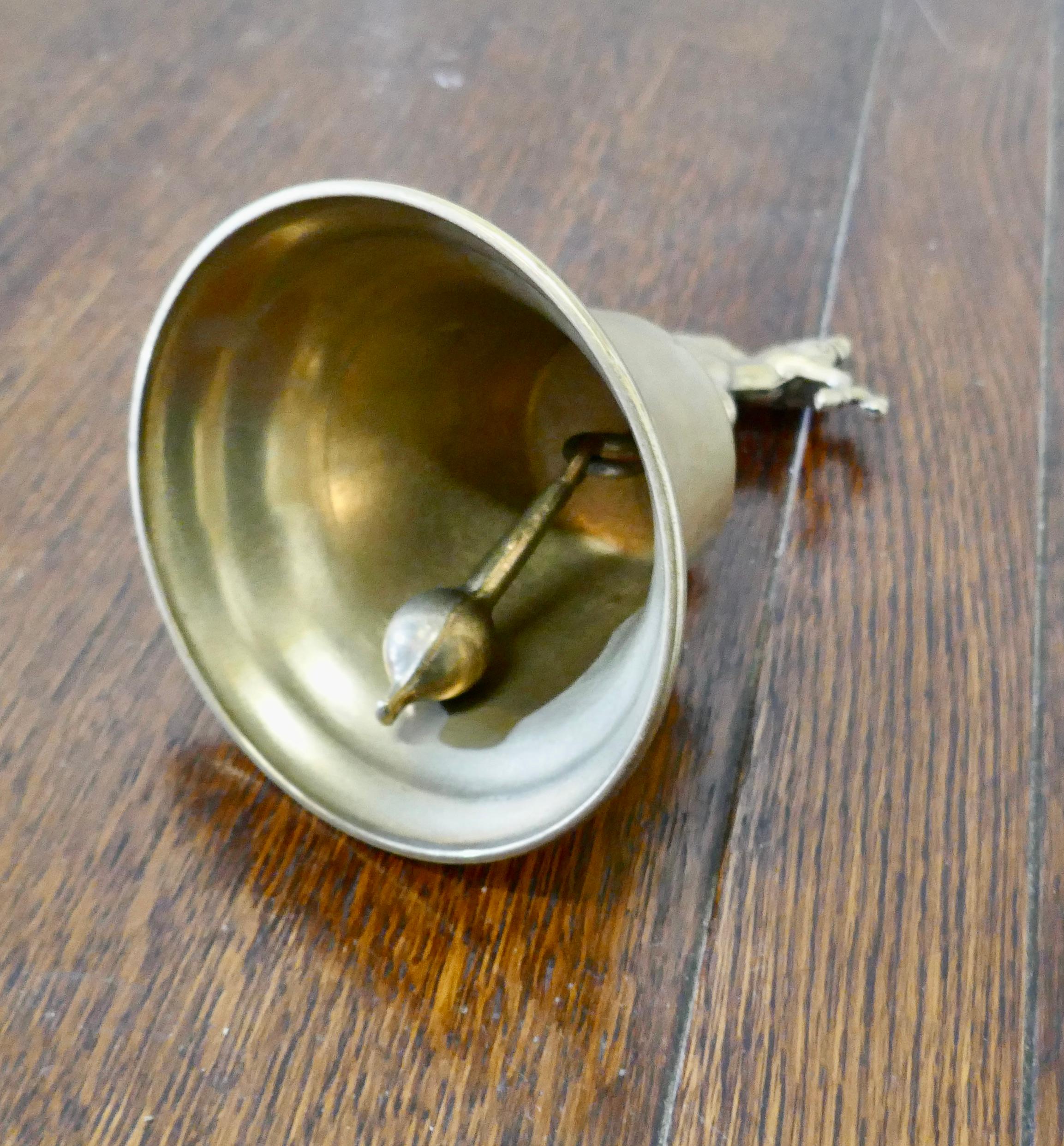 20th Century Brass Hand Bell with Pegasus Handle 