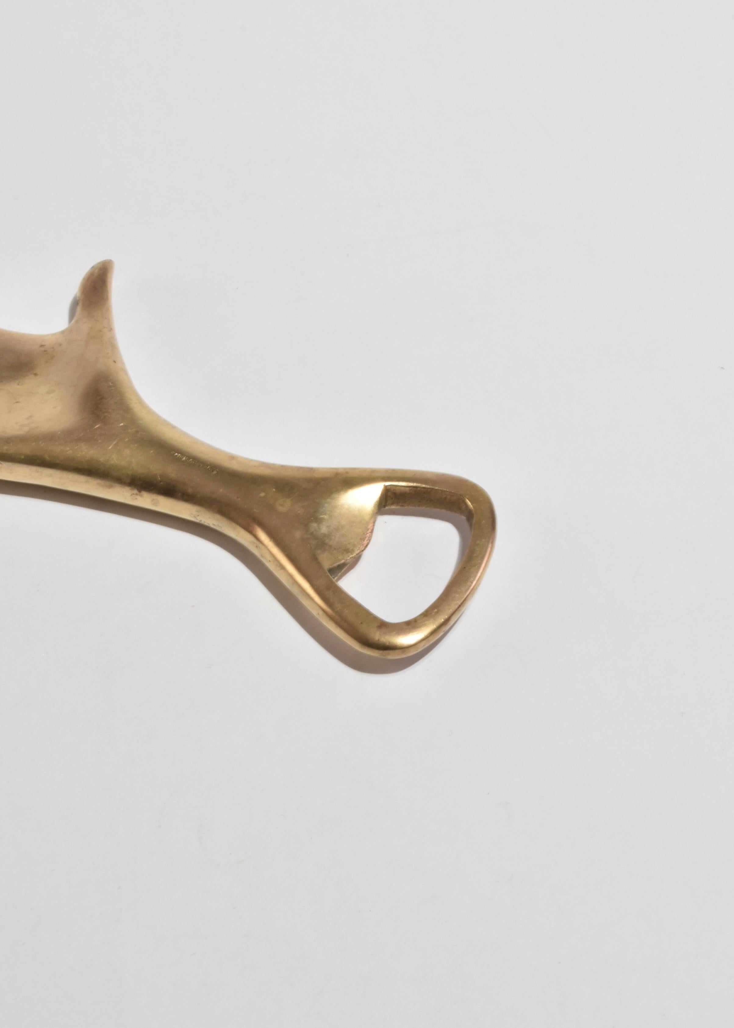 Brass Hand Bottle Opener For Sale 1