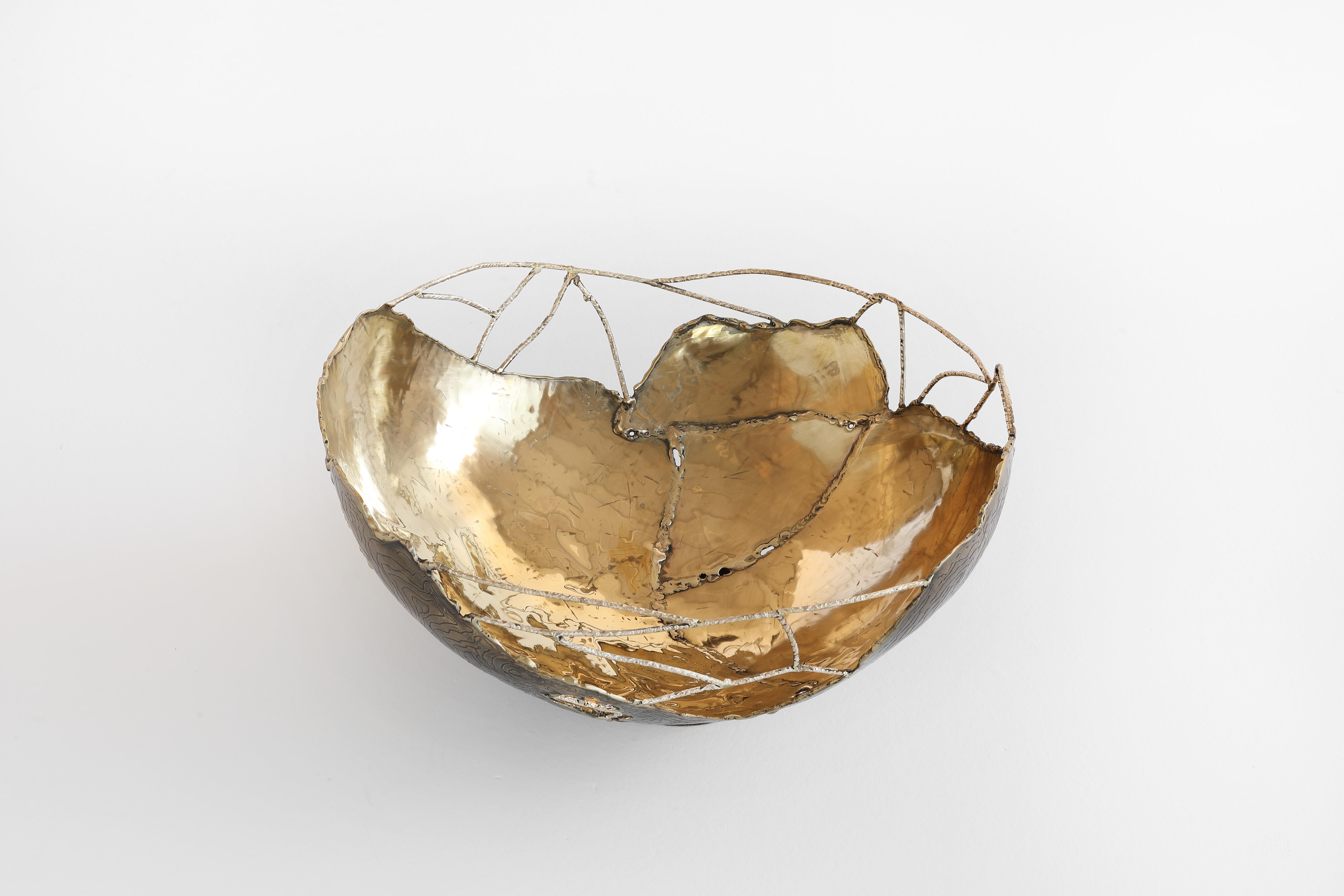 Brass Hand Sculpted Bowl by Samuel Costantini 3