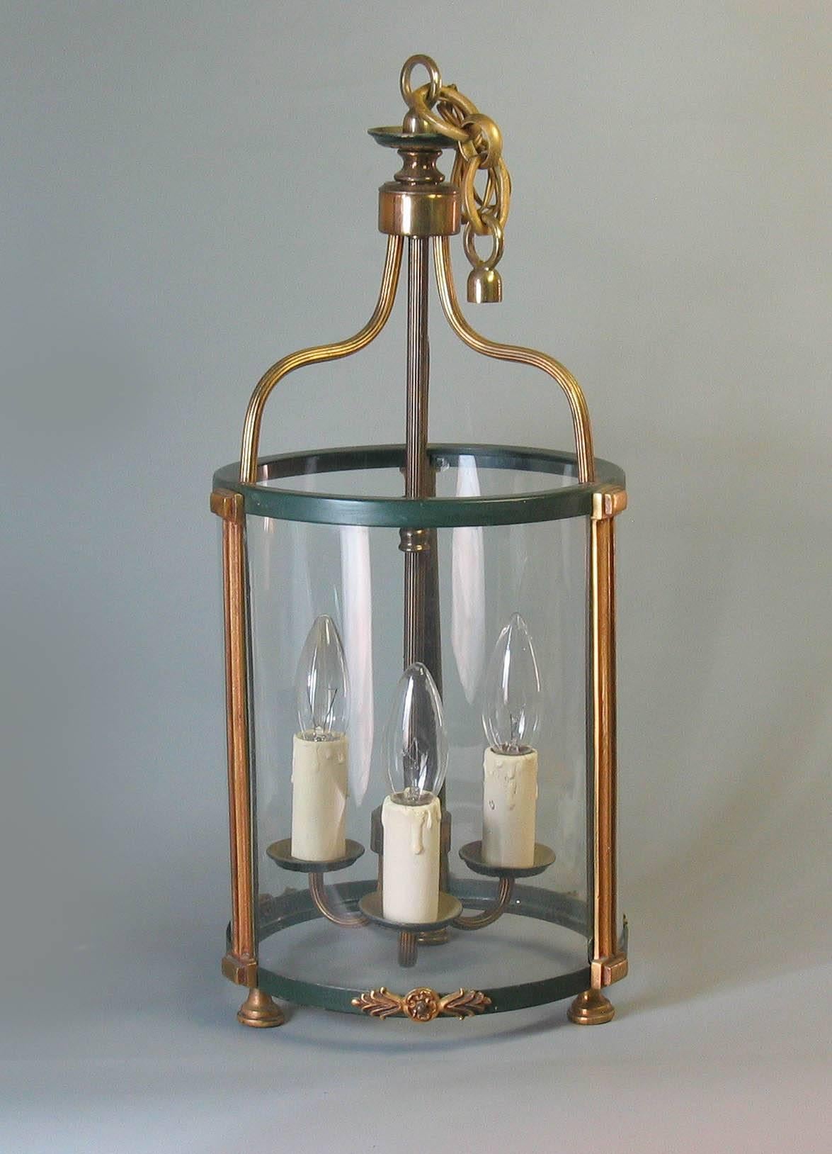 Brass Hanging Hall Lantern in Louis XVI Style 5