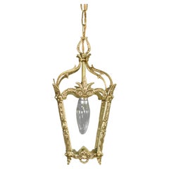 Brass Hanging Lantern Louis XVI Style