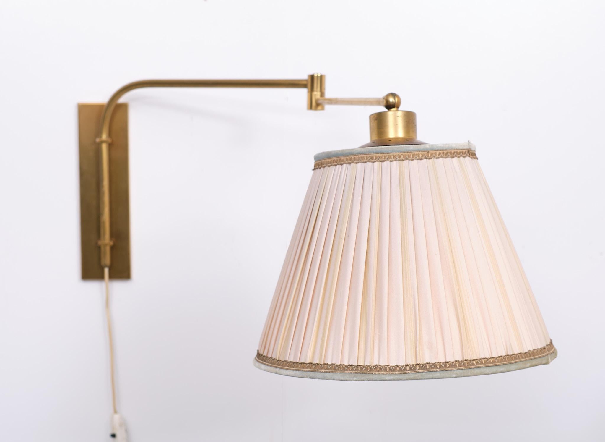 Brass Harmonica Scissor Wall Lamp 1960s Holland In Good Condition In Den Haag, NL