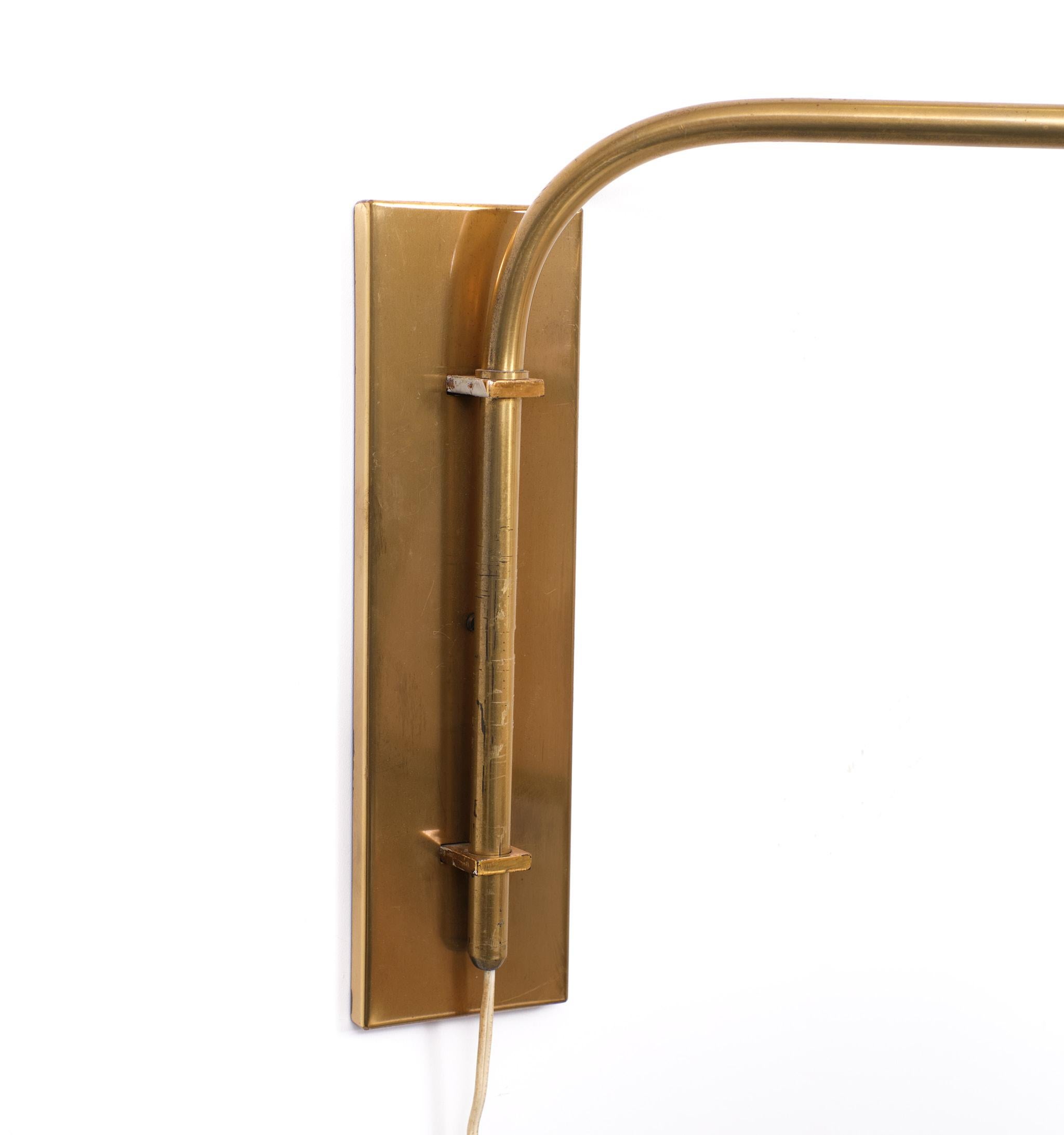 Mid-20th Century Brass Harmonica Scissor Wall Lamp 1960s Holland