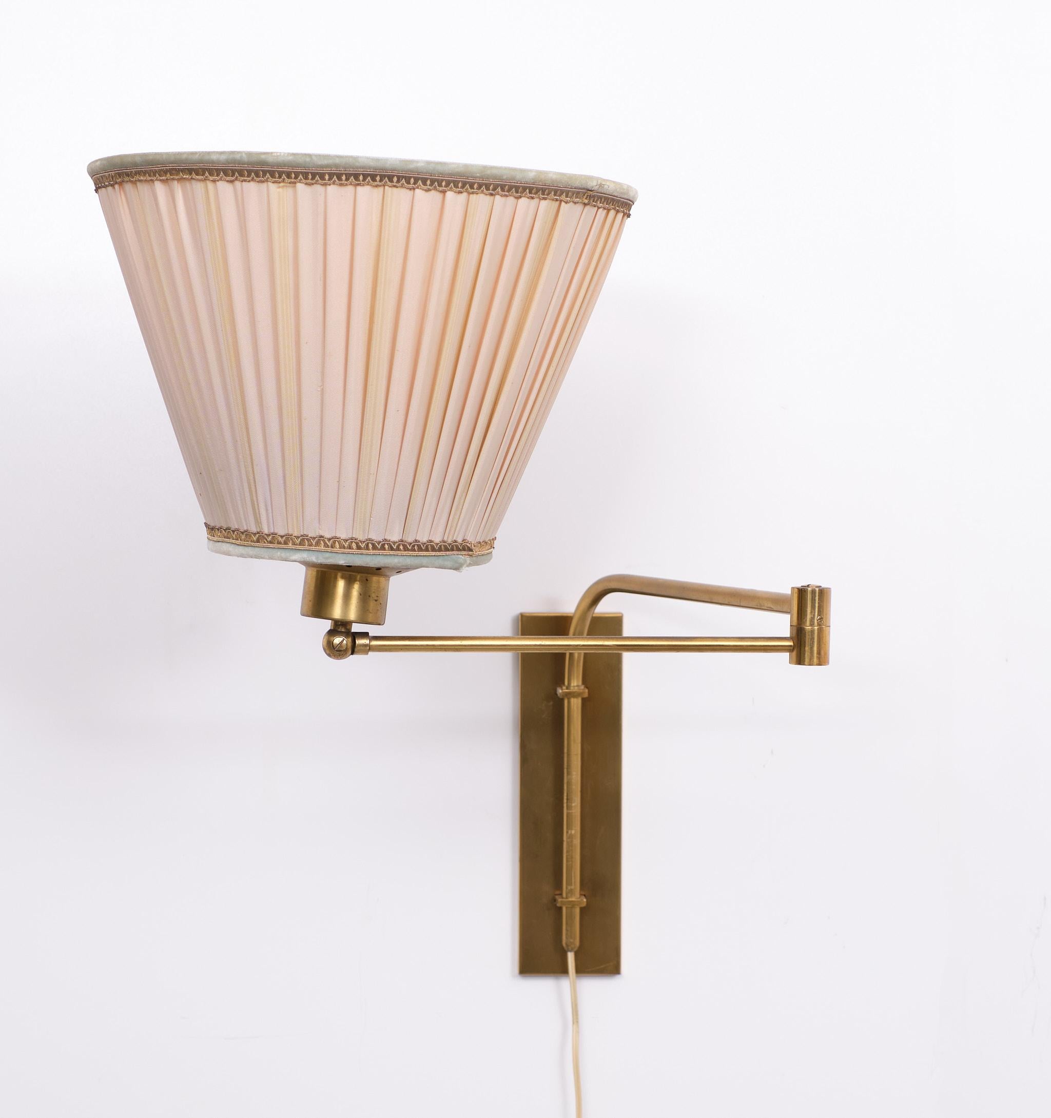 Brass Harmonica Scissor Wall Lamp 1960s Holland 1