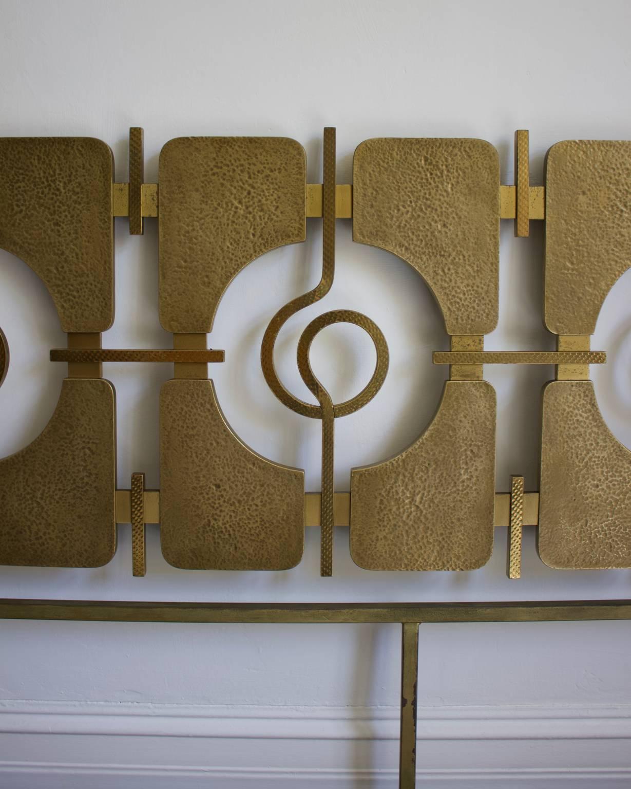 Mid-Century Modern Brass Headboard by Luciano Frigerio, Italy, 1960s