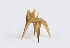 Brass Heart Chair Unique Dining Chair by Zhoujie Zhang