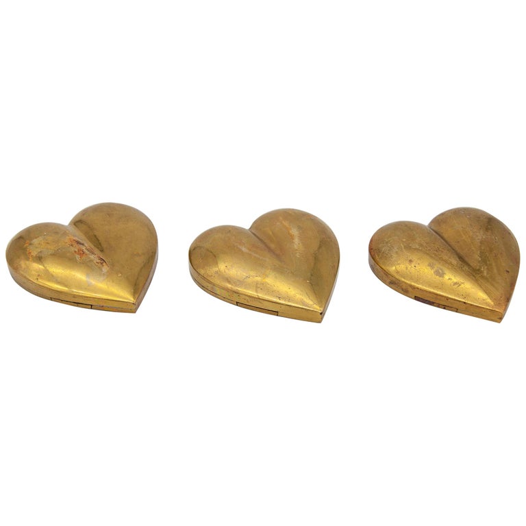 Brass Heart Paperweight at 1stDibs