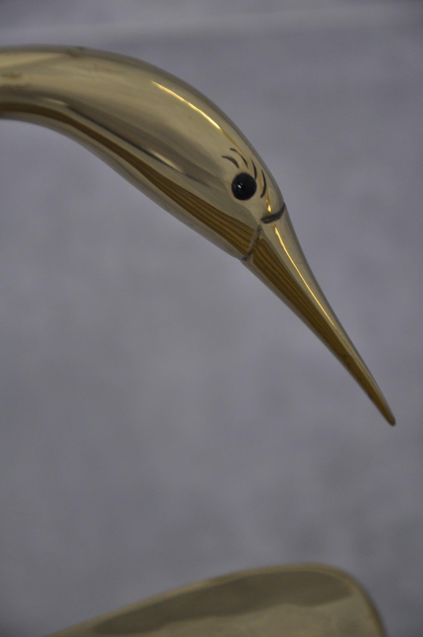 Brass Herons Sculputures from 1950s, Set of 2 2
