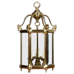 Brass Hexagonal Hall Lantern