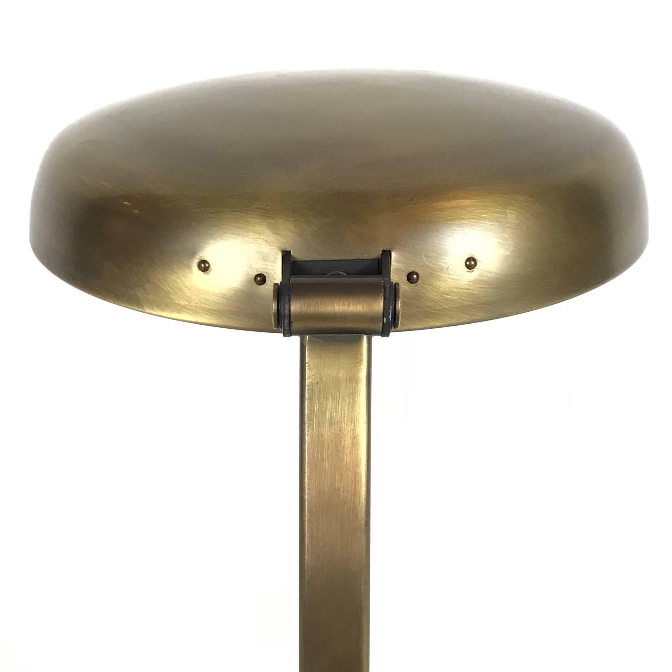 Hillebrand UFO Tischlampe aus Messing, 1960er Jahre Deutschland (Metallarbeit)