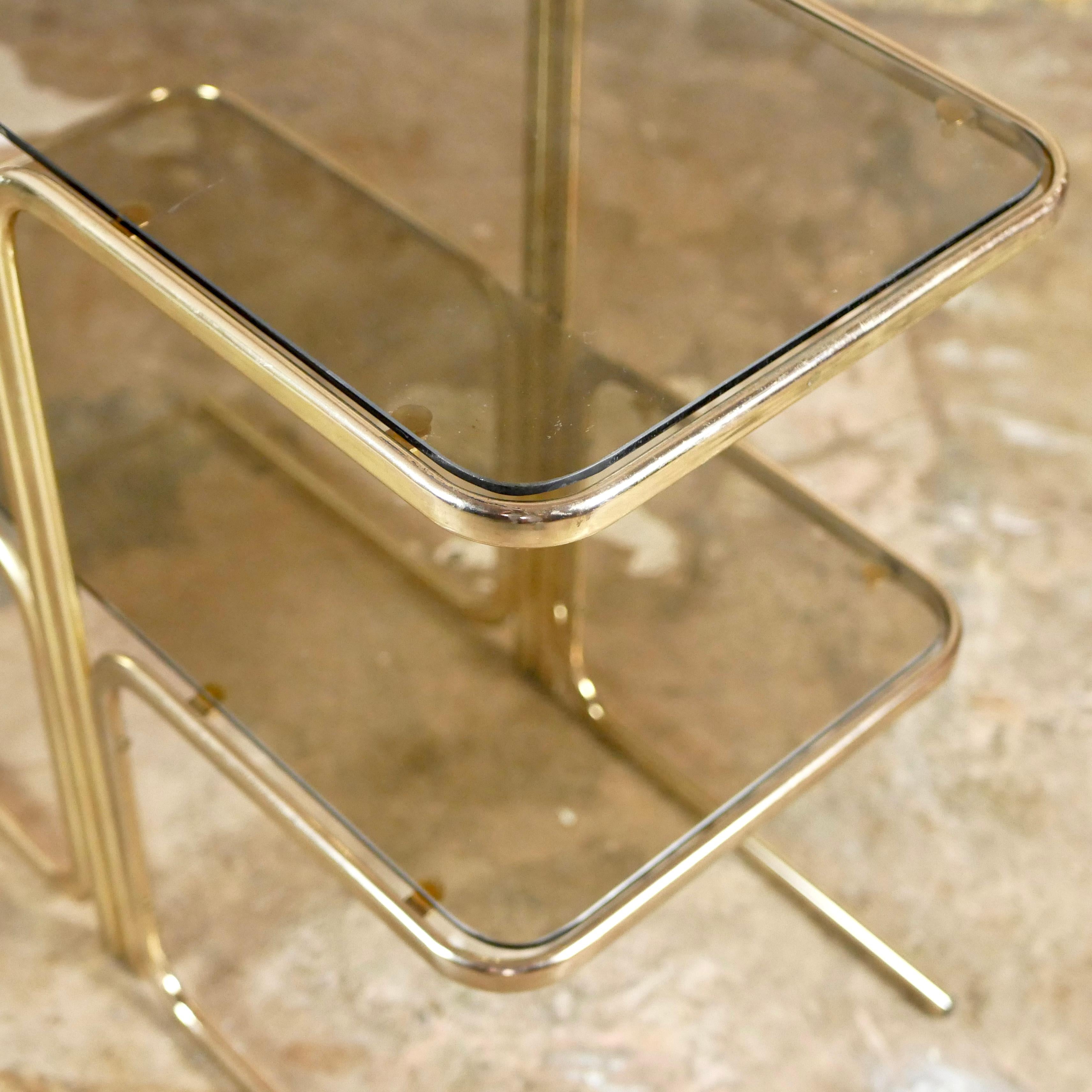 Brass Hollywood Regency style side table from Italy, 1970s For Sale at ...