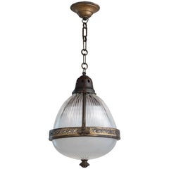 Brass Holophane Lantern, France, circa 1930