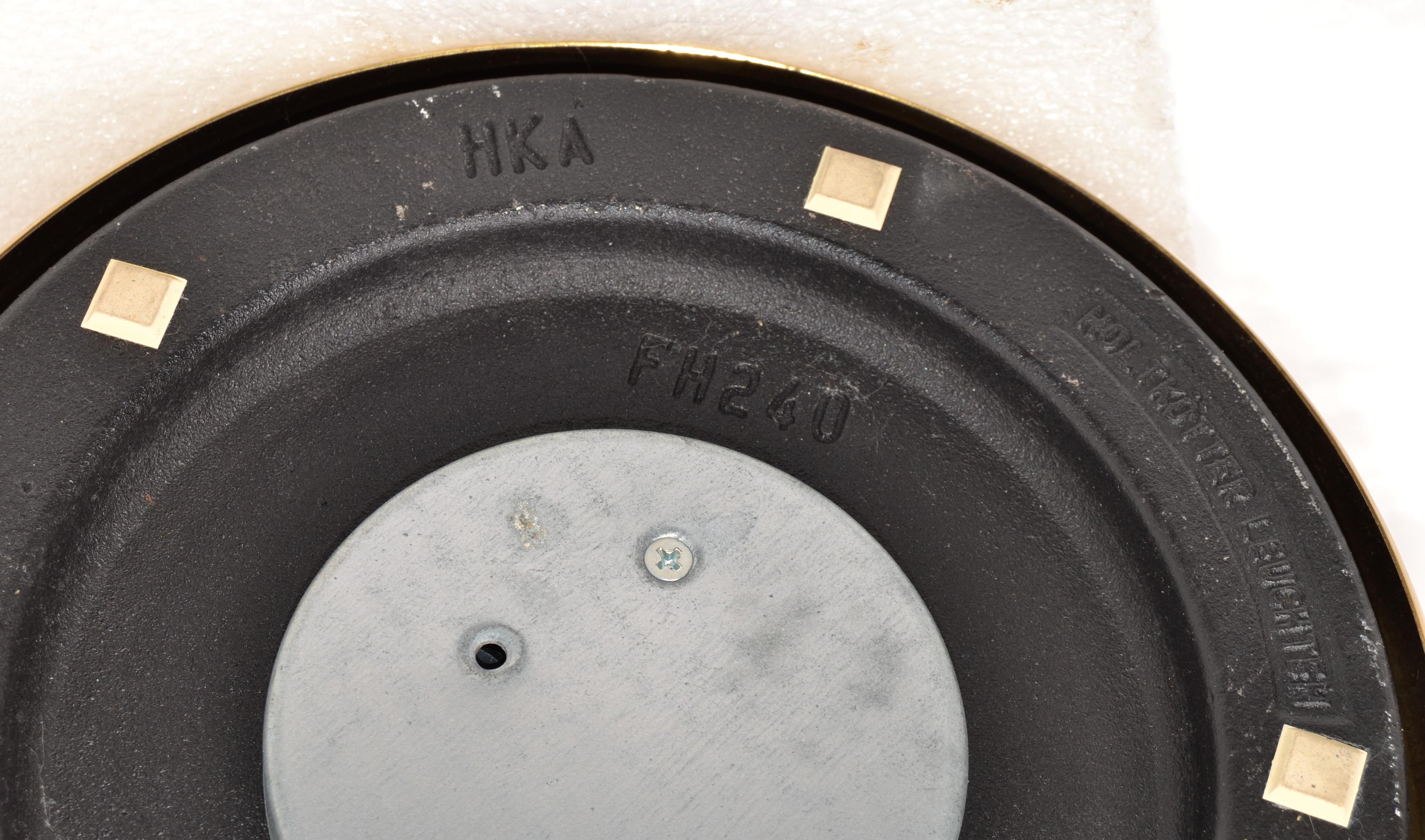 Lampada da terra a due bracci oscillanti in ottone Holtkoetter Leuchten, metà del secolo scorso, marcata in vendita 3