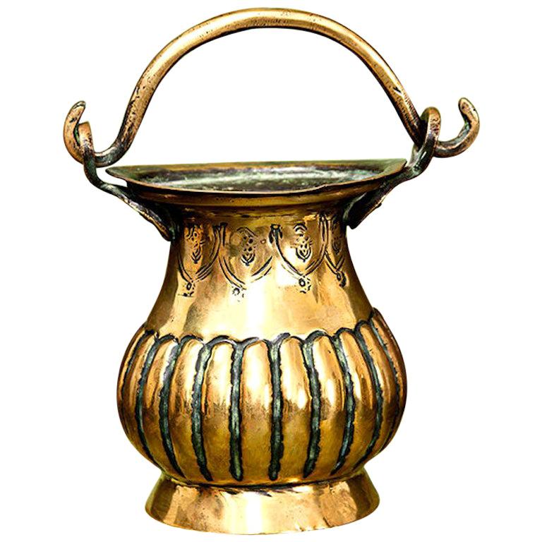 Brass Holy Water Stoup 17th Century  For Sale