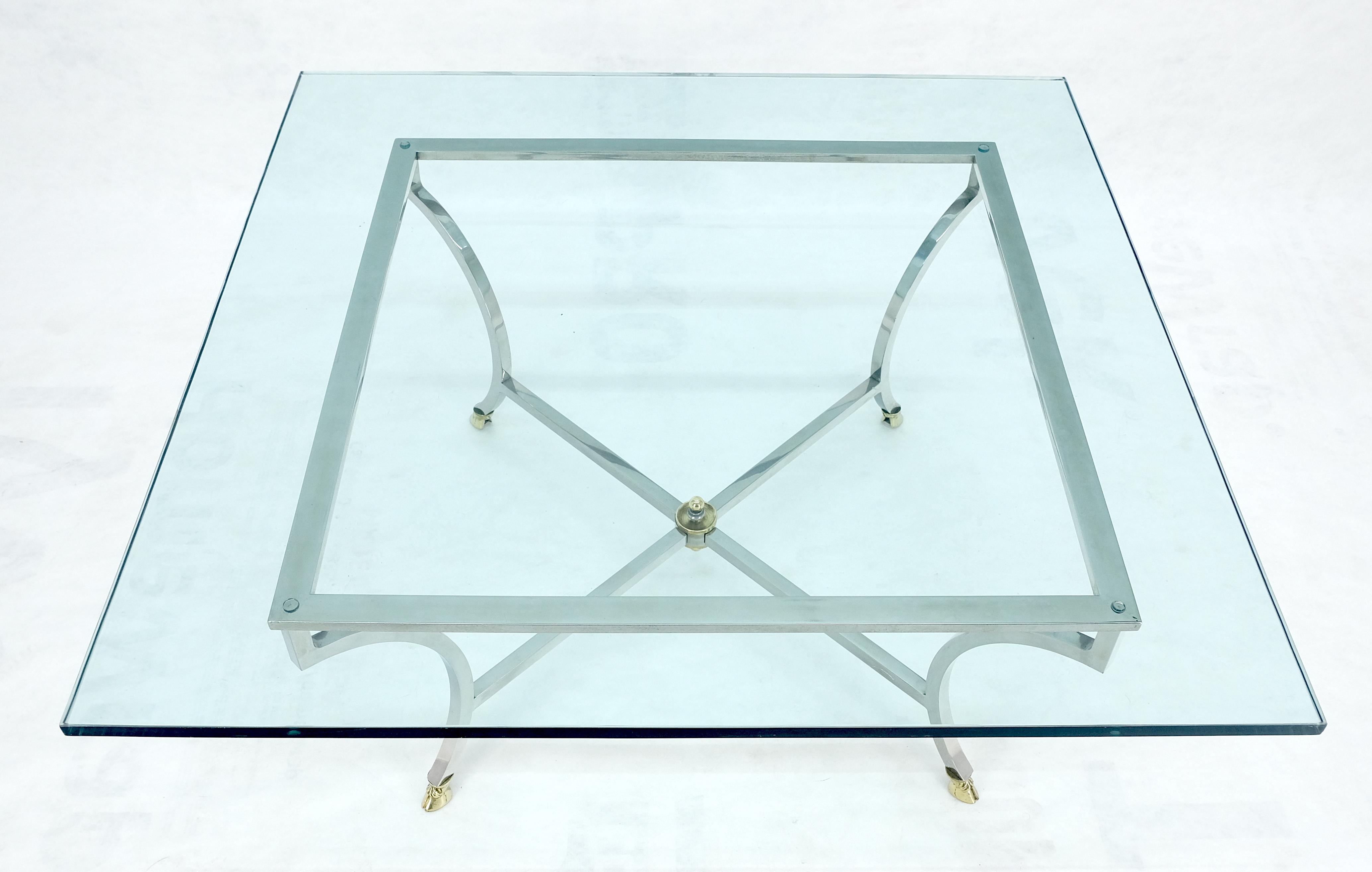 Mid-Century Modern Brass hoof Feet 40x40 3/4