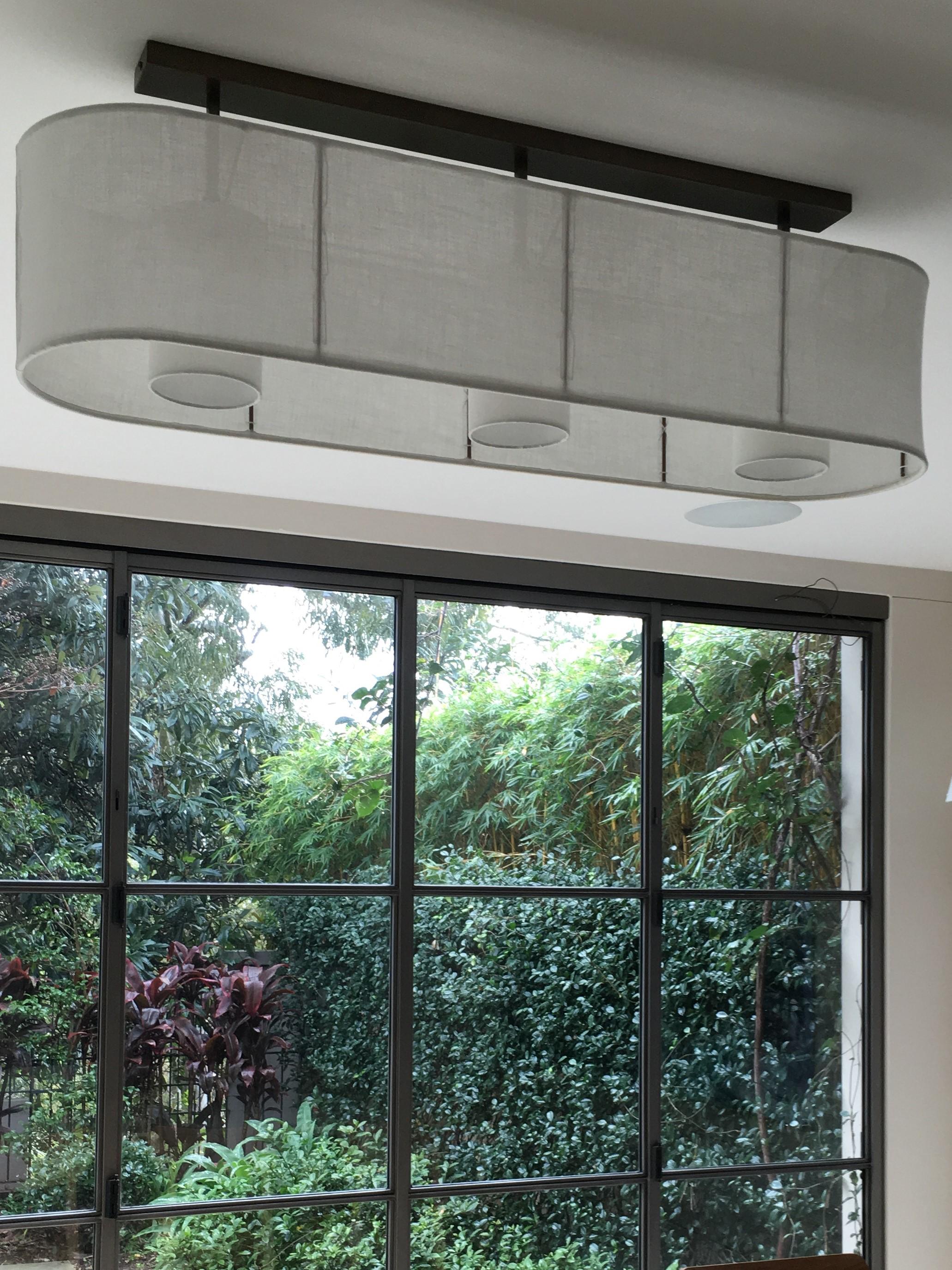 Horizon Pendant - minimal, handmade, customizable, 3-light, flush or suspended In New Condition For Sale In Paddington, NSW
