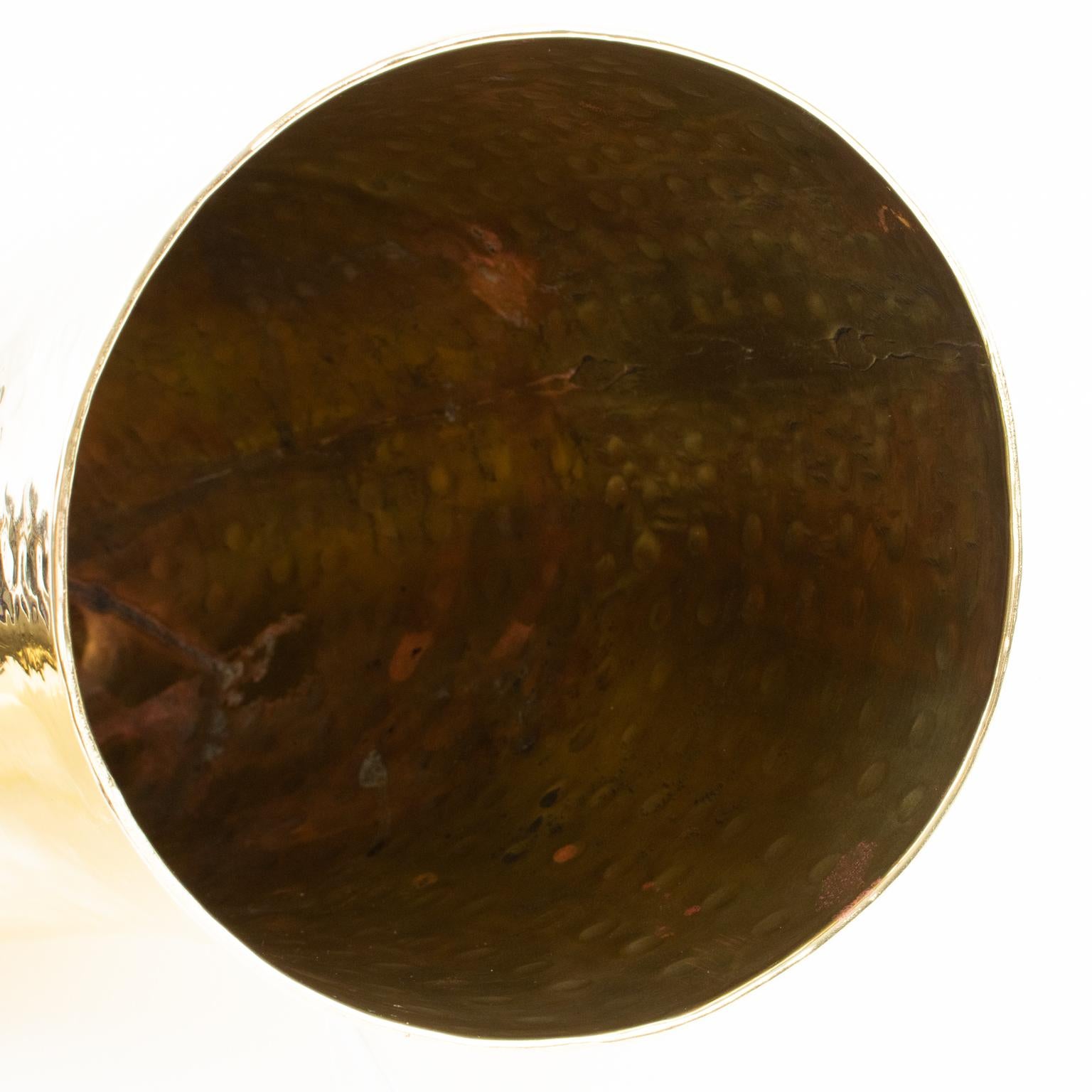 Brass Horn of Plenty Wine Champagne Cooler Bottle Holder Vase For Sale 3