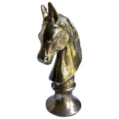 Vintage Brass Horse Bookend Paper Weight