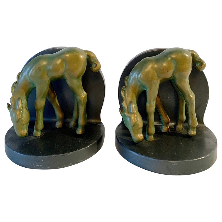 Brass Horse Bookends For Sale at 1stDibs antique brass horse bookends