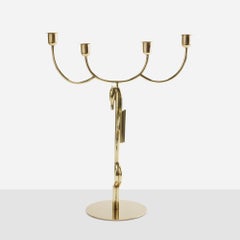 Brass Horse Candelabrum by Franz Hagenauer