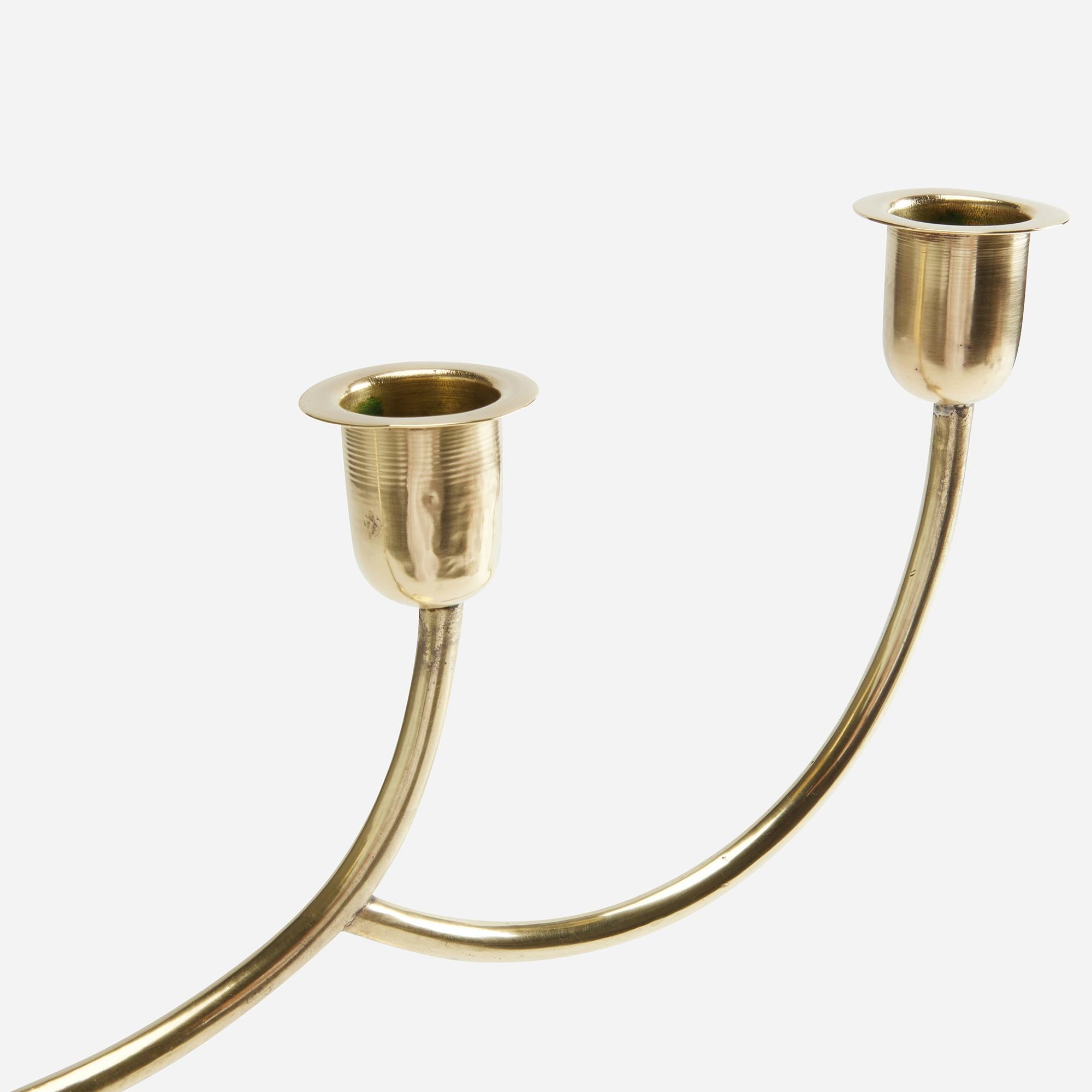 Candelabro a cavallo in ottone di Franz Hagenauer in vendita 1