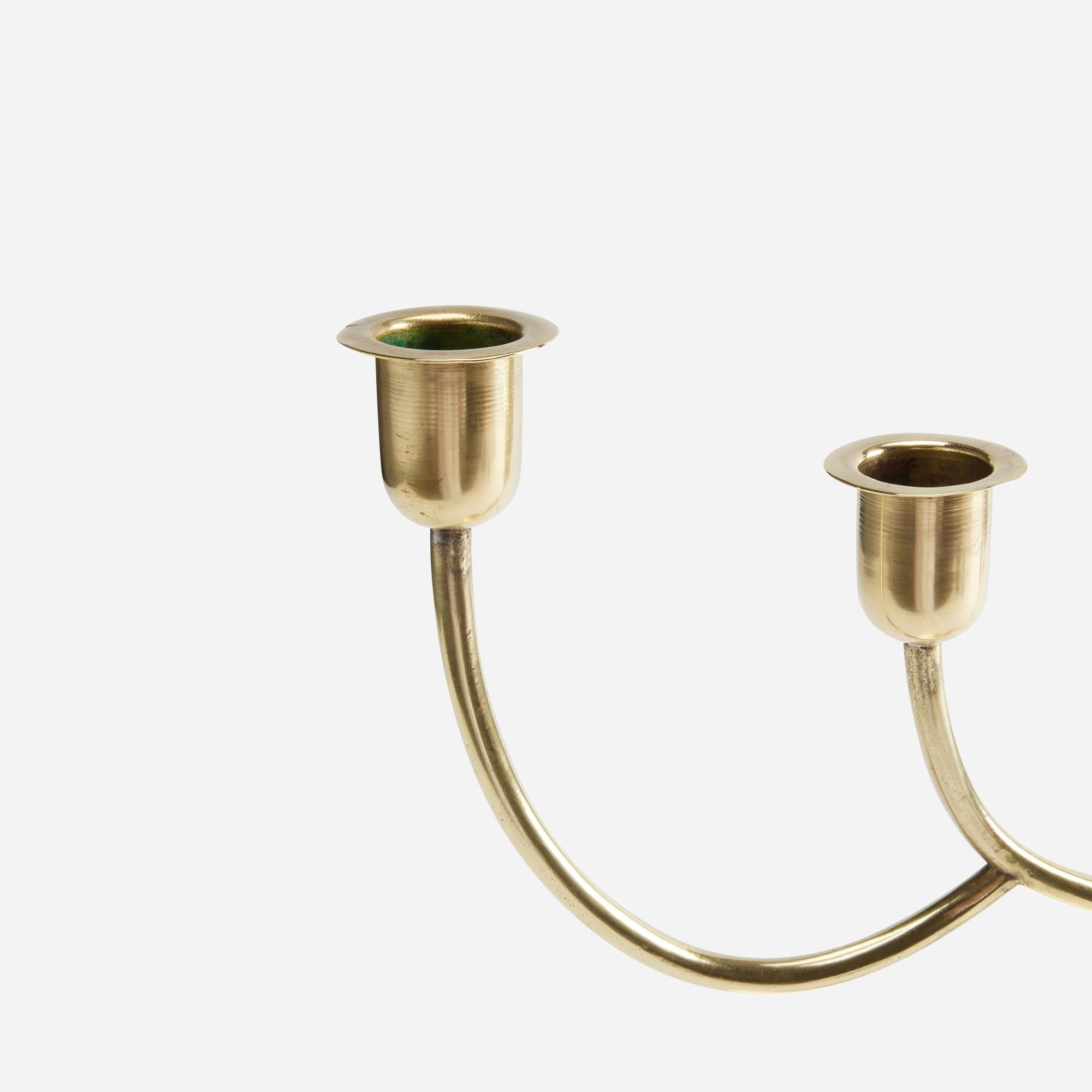 Candelabro a cavallo in ottone di Franz Hagenauer in vendita 2