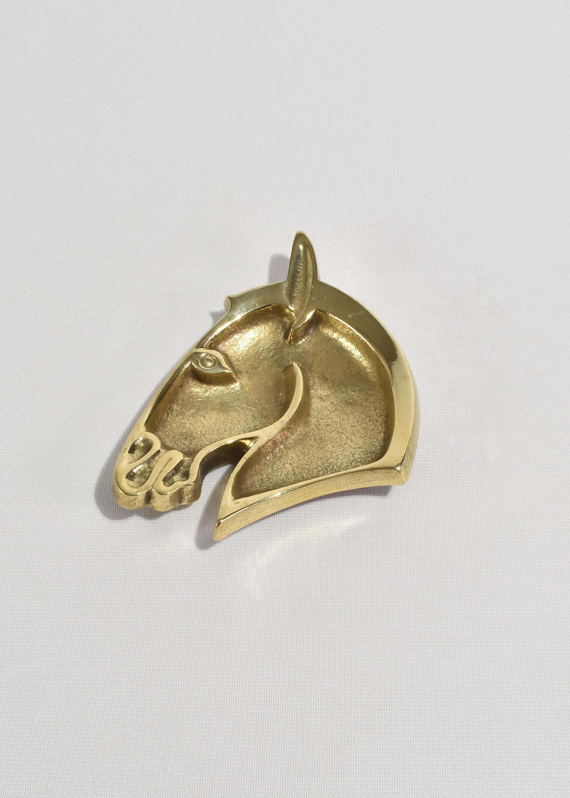 Boîte de rangement en laiton pour chevaux en vente 1