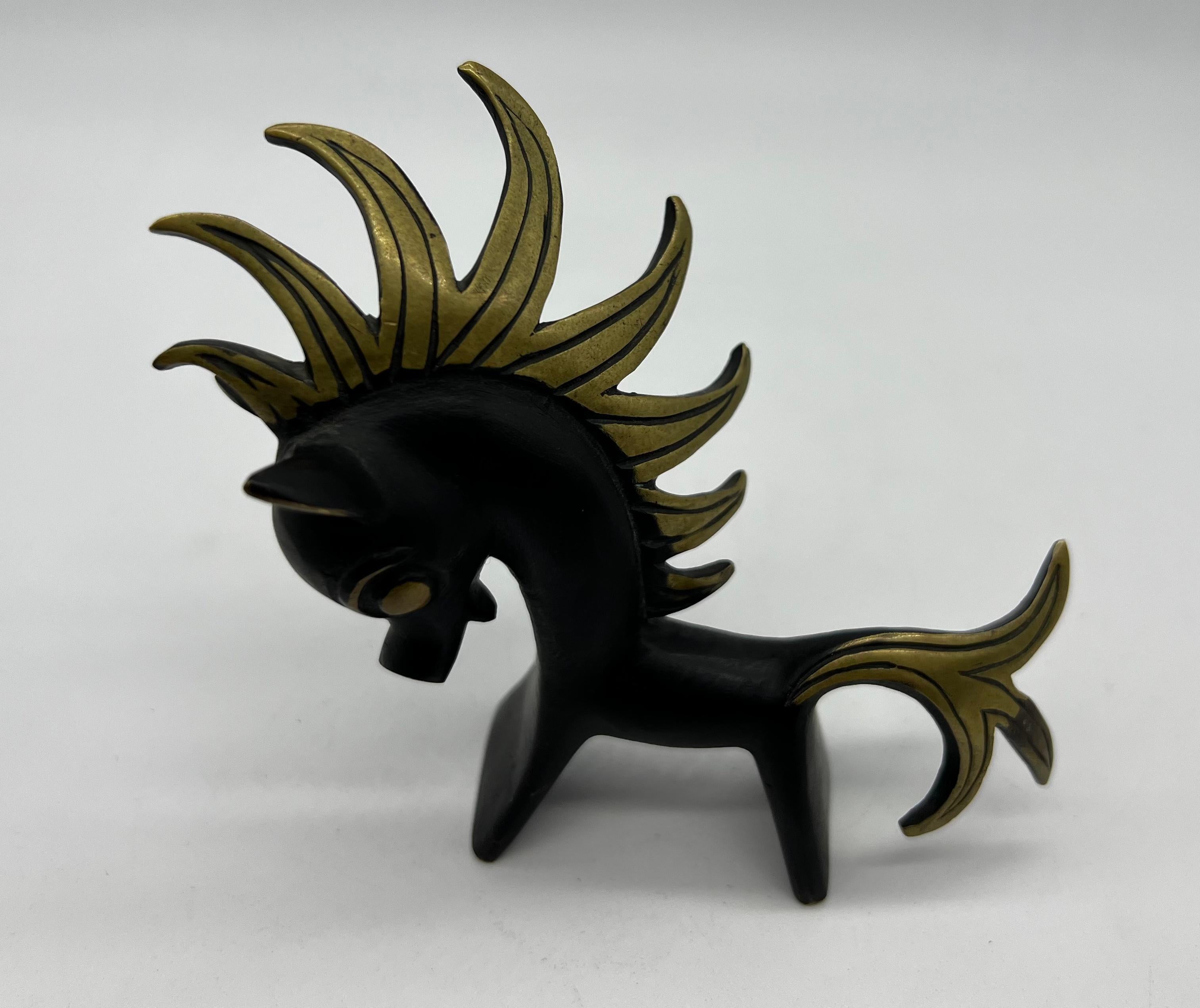 Other Brass Horse Figure by Walter Bosse for Hertha Baller, 1950s, signed