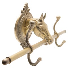 Brass Horse Head Coat Rack at 1stDibs