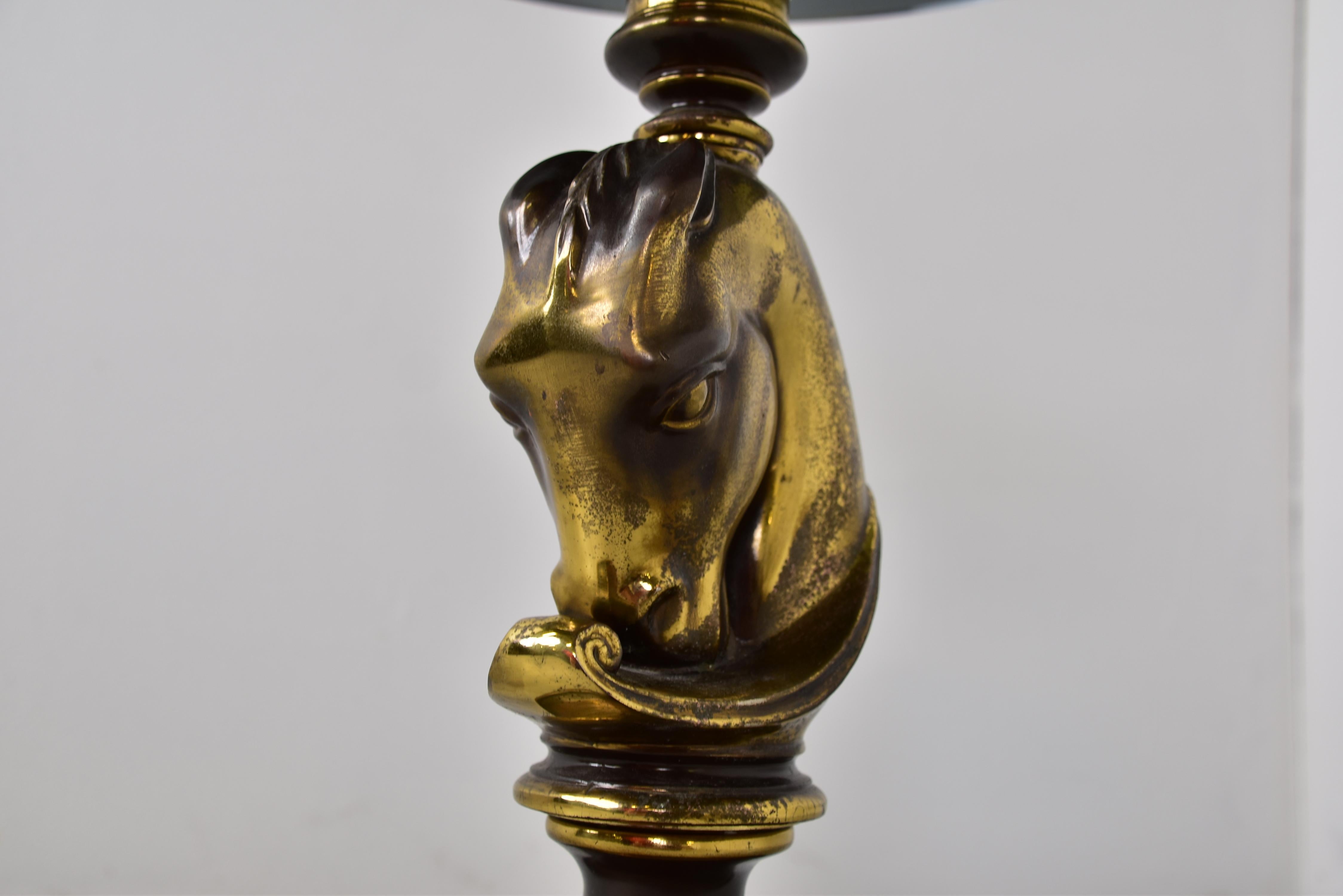 Brass Horse Head Side Table, 1970s 2