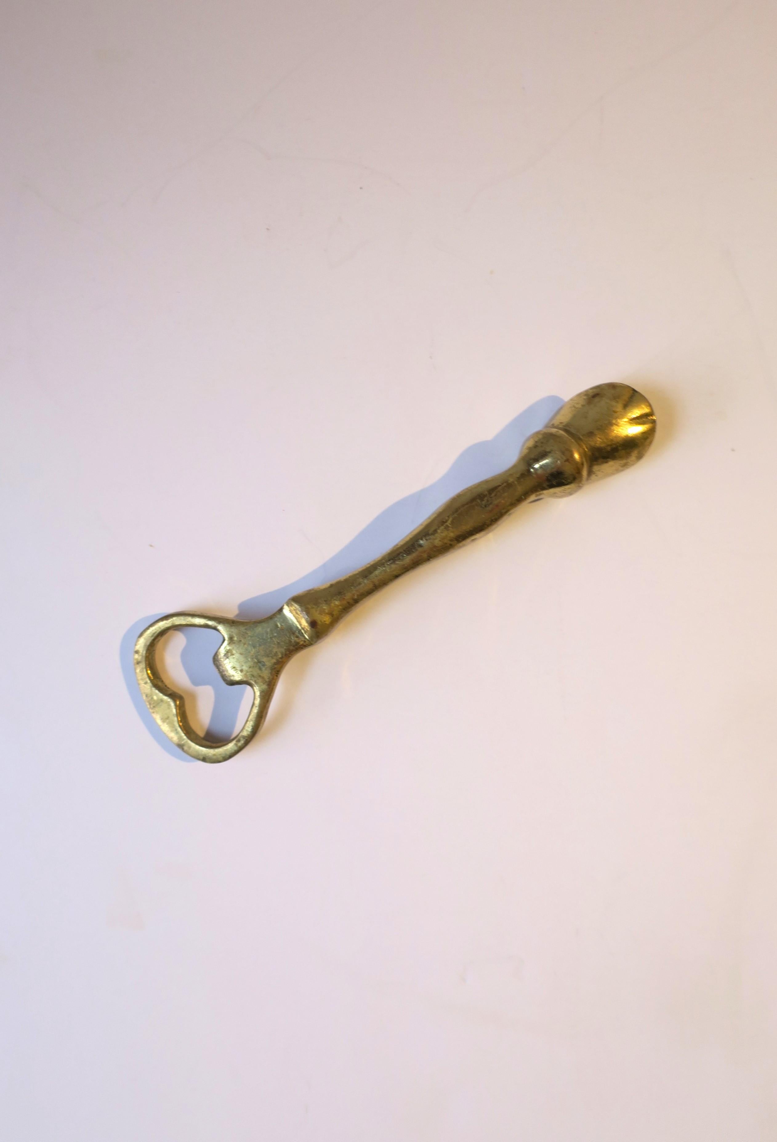 Brass Horse Hoof Bottle Opener in the Style of Gucci In Good Condition In New York, NY
