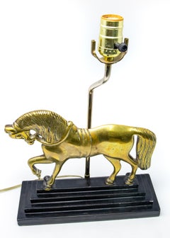 Brass Horse Lamp