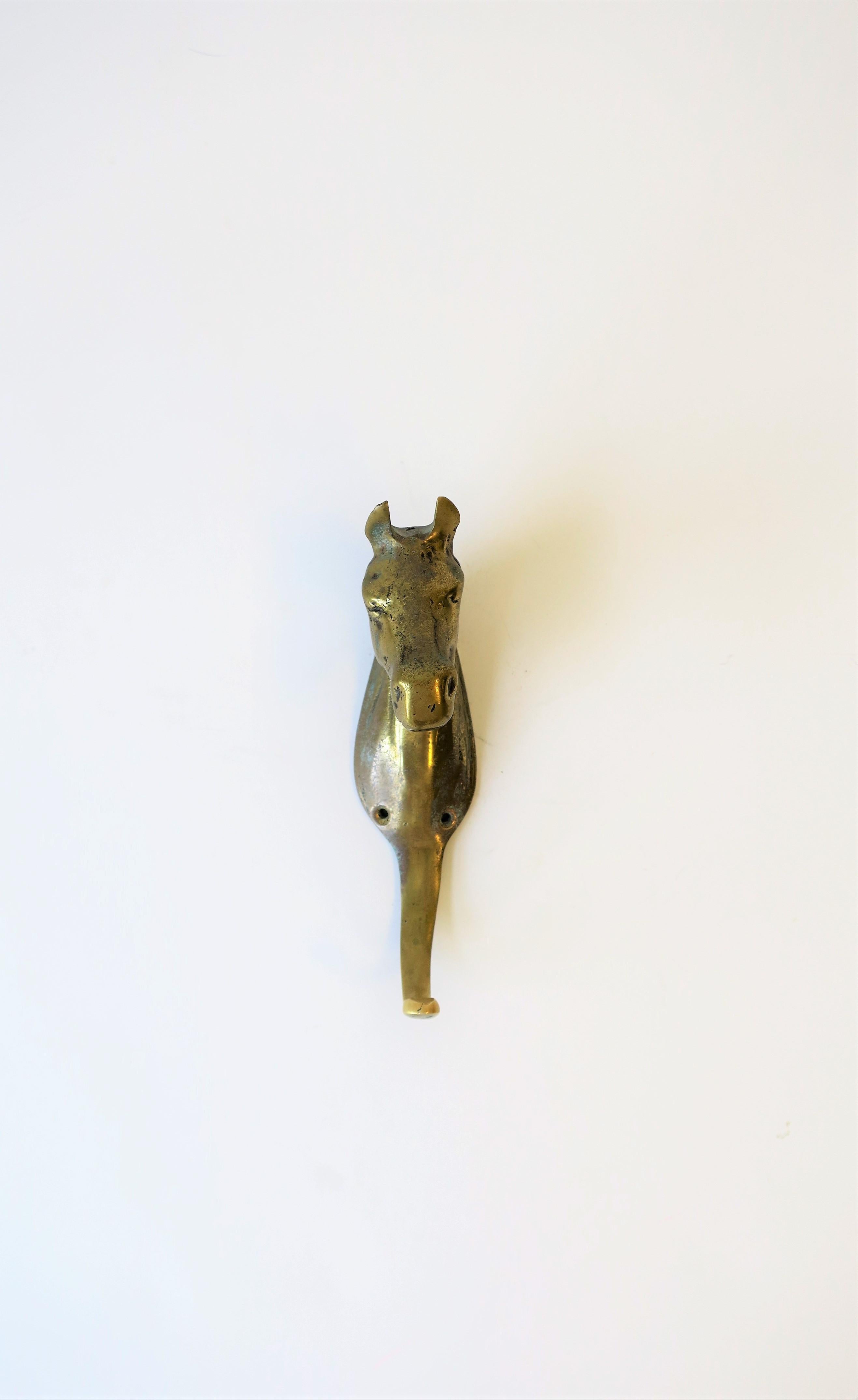 American Brass Horse or Equine Hardware Wall Hook