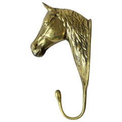 Brass Horse or Equine Hardware Wall Hook