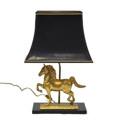 Brass Horse Table Lamp, France
