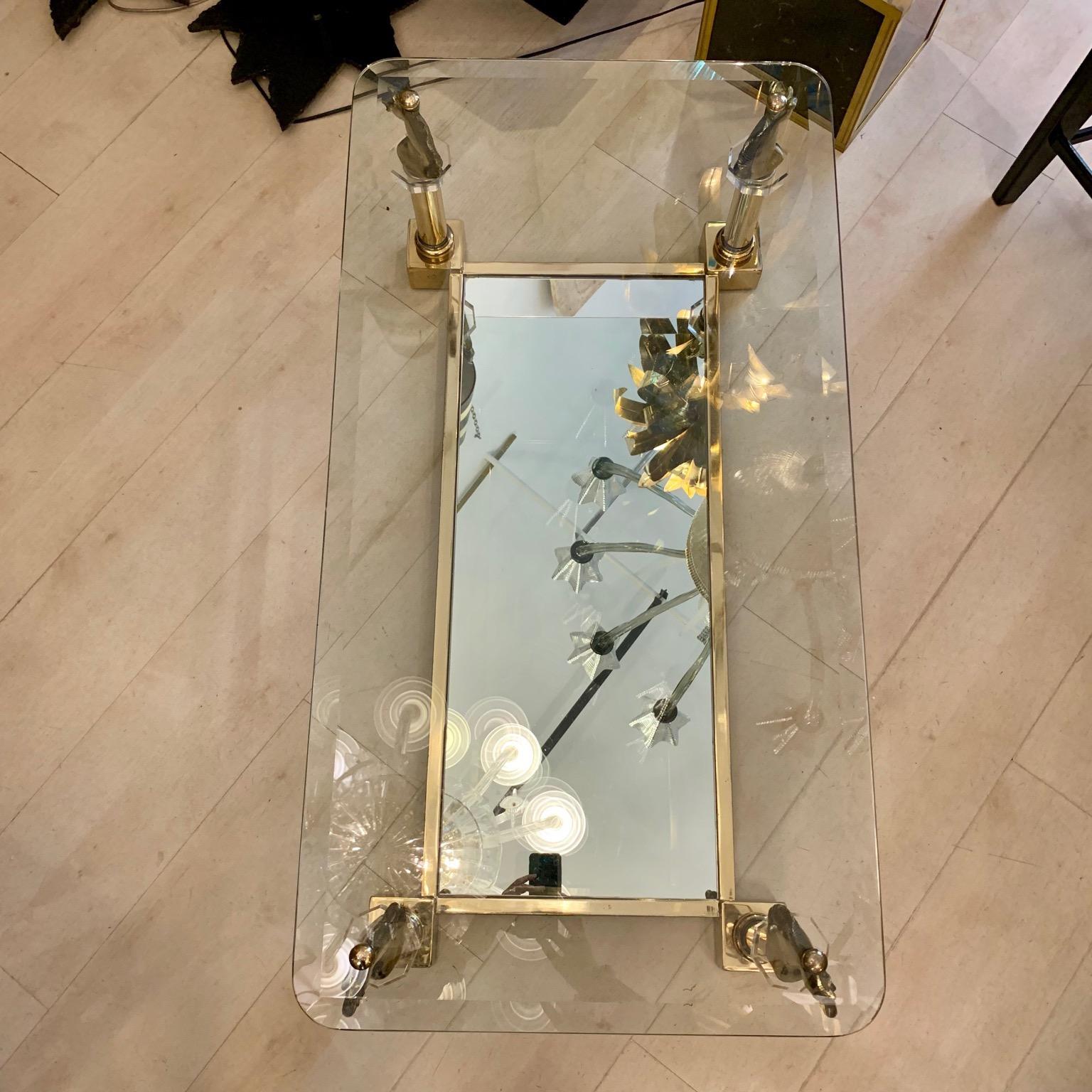 Brass Horsehead Coffee Table by Maison Charles, 1970 9