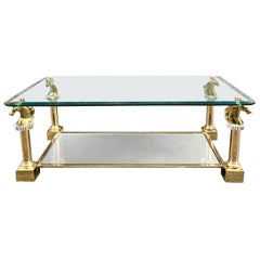 Brass Horsehead Coffee Table by Maison Charles, 1970