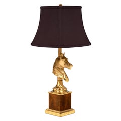 Brass Horsehead Maison Charles Vintage Lamp