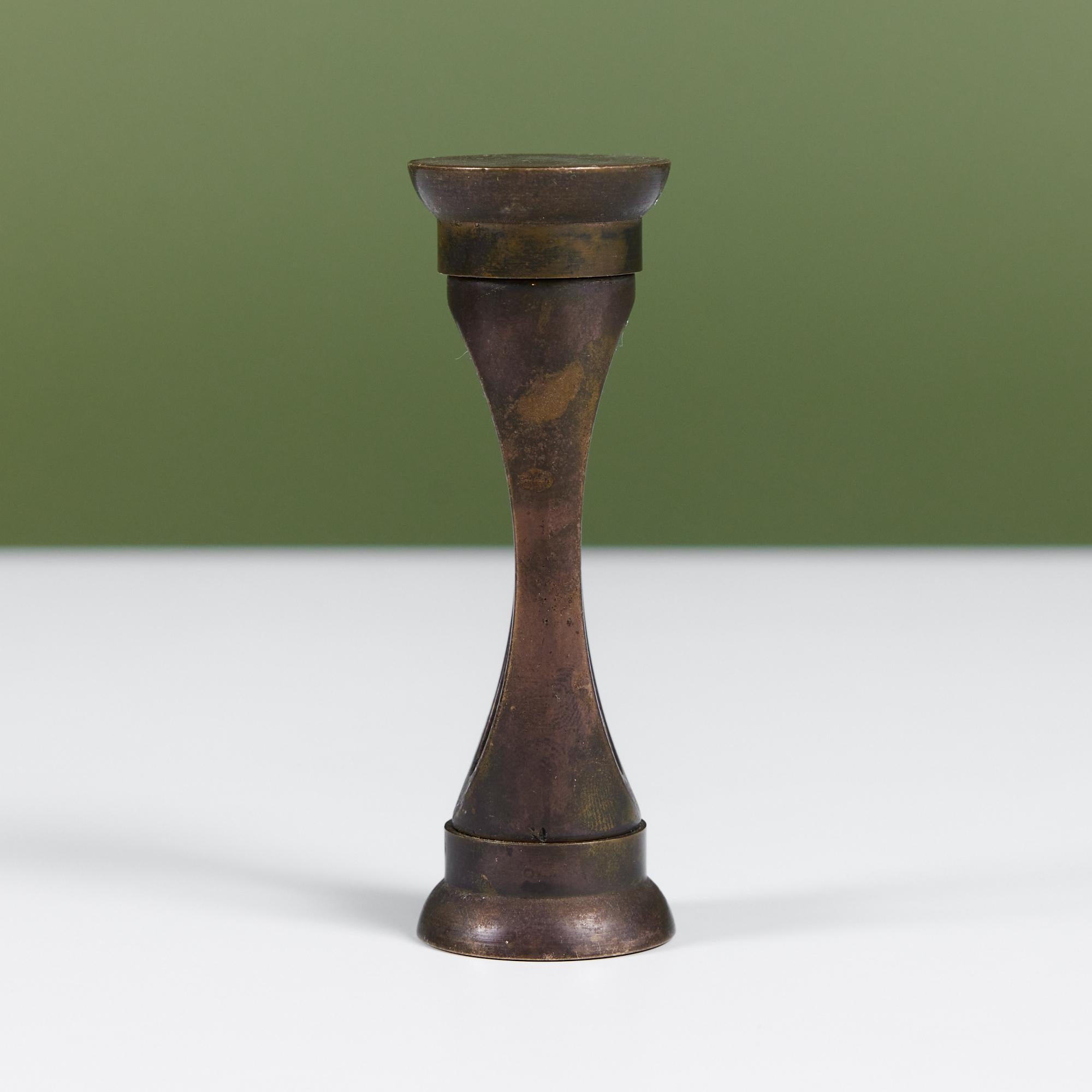 20th Century Brass Hourglass Holder For Sale