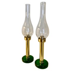 Brass Hurricane Candle Holder by Hans Agne Jakobsson - Pair Available