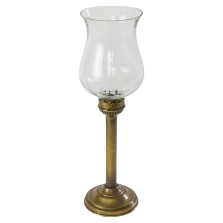 Brass Hurricane Candle Holder at 1stDibs